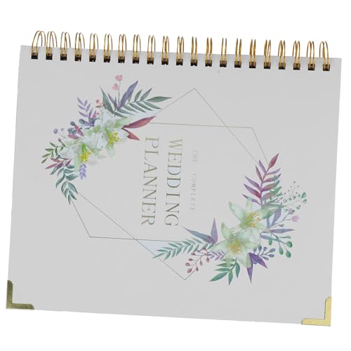 jojofuny Hochzeitsplaner Notizbuch Weiß Dekoratives Notizheft für Braut Verlobungs und Countdown Planer für Hochzeitsorganisation und Erinnerungen von jojofuny