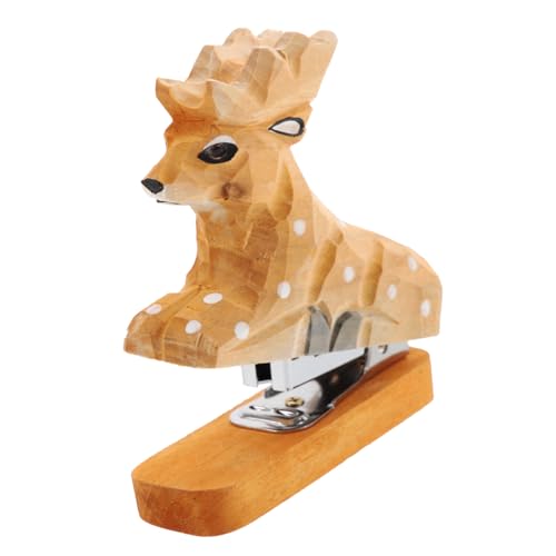 jojofuny Holz Tierform Hefter Handlicher Mini Heftgerät aus Holz und Metall Kreative Schreibtisch Deko Robustes Büro und Schulzubehör für Heimarbeit jojofuny Holz Tierform Hefter Handlicher Mini Heftgerät aus Holz und Metall Kreative Schreibtisch Deko Robustes Büro und Schulzubehör für Heimarbeit von jojofuny