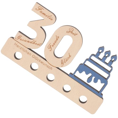 jojofuny Holz Zahlenschild für Geburtstag Tischdeko und Kreatives Holzschild für Feiern Wiederverwendbar und Dekorativ für Ihre Partys und Veranstaltungen von jojofuny