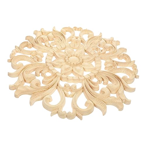 jojofuny Holzapplikation Holzschnitzerei Rund Unbemalt Möbeldekoration Türschmuck Diy Kreative Holzplatte Holzverzierung für Möbel und Türen jojofuny Holzapplikation Holzschnitzerei Rund Unbemalt Möbeldekoration Türschmuck Diy Kreative Holzplatte Holzverzierung für Möbel und Türen von jojofuny