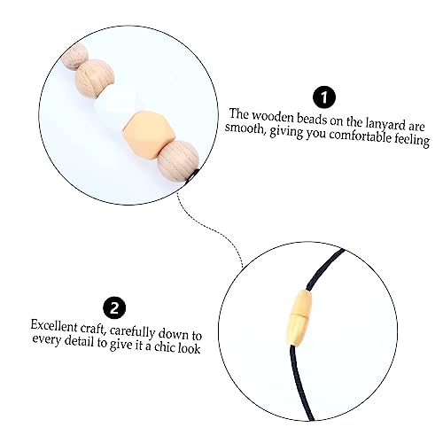 jojofuny Holzkugel Ausweishalter Kette Damen Holzperlen Lanyard Leicht Komfortabel Für Id Karten Schlüssel Elegant Geschenkidee jojofuny Holzkugel Ausweishalter Kette Damen Holzperlen Lanyard Leicht Komfortabel Für Id Karten Schlüssel Elegant Geschenkidee von jojofuny