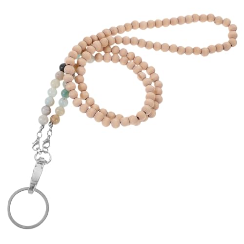 jojofuny Holzperlen Lanyard mit Ausweishalter Handgemachter Vielseitiger Schlüsselband für Id Karten und für Arbeit und Freizeit jojofuny Holzperlen Lanyard mit Ausweishalter Handgemachter Vielseitiger Schlüsselband für Id Karten und für Arbeit und Freizeit von jojofuny
