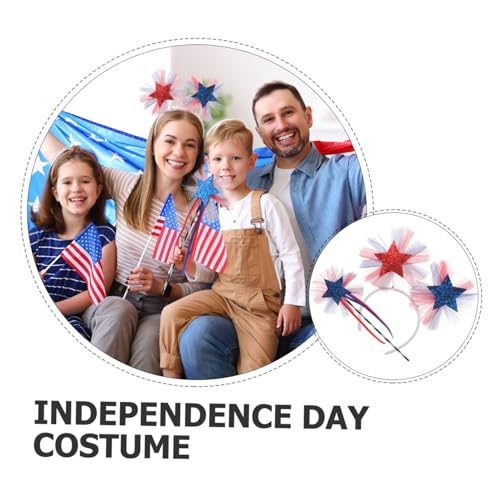 jojofuny Independence Day Haarband mit Sternen Leichtes Komfortables Haarschmuck Frauen und Mädchen Patriotisches Stirnband Passend für Juli und Partys jojofuny Independence Day Haarband mit Sternen Leichtes Komfortables Haarschmuck Frauen und Mädchen Patriotisches Stirnband Passend für Juli und Partys von jojofuny