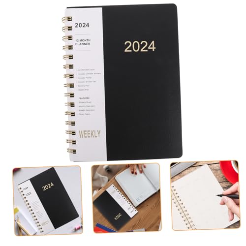 jojofuny Kalenderbuch Notizblock Tagesplaner Spiral- tägliche Agenda Planerbuch tägliches Aufgabenheft Notizbuch für die Tagesordnung Planer mit Spiralbindung Monatsplaner Papier Schwarz jojofuny Kalenderbuch Notizblock Tagesplaner Spiral- tägliche Agenda Planerbuch tägliches Aufgabenheft Notizbuch für die Tagesordnung Planer mit Spiralbindung Monatsplaner Papier Schwarz von jojofuny