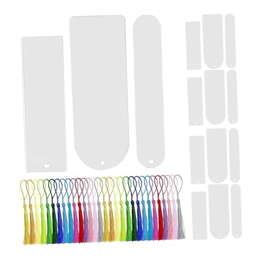 jojofuny Klares Acryl-lesezeichen mit Rund DIY Transparentes Buchzeichen mit Vorgebohrten Löchern und Farbigen Quasten für Basteln Lehrer und Leser jojofuny Klares Acryl-lesezeichen mit Rund DIY Transparentes Buchzeichen mit Vorgebohrten Löchern und Farbigen Quasten für Basteln Lehrer und Leser von jojofuny