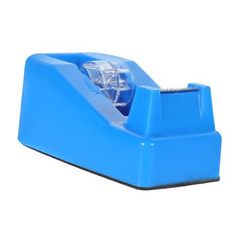 jojofuny Kleiner Tragbarer Klebeband Abroller mit Robustem Schneidegerät Transparenter Farbiger Tape Halter für Büro und Schule Praktischer Tisch Klebebandspender in Blau Langlebig und jojofuny Kleiner Tragbarer Klebeband Abroller mit Robustem Schneidegerät Transparenter Farbiger Tape Halter für Büro und Schule Praktischer Tisch Klebebandspender in Blau Langlebig und von jojofuny
