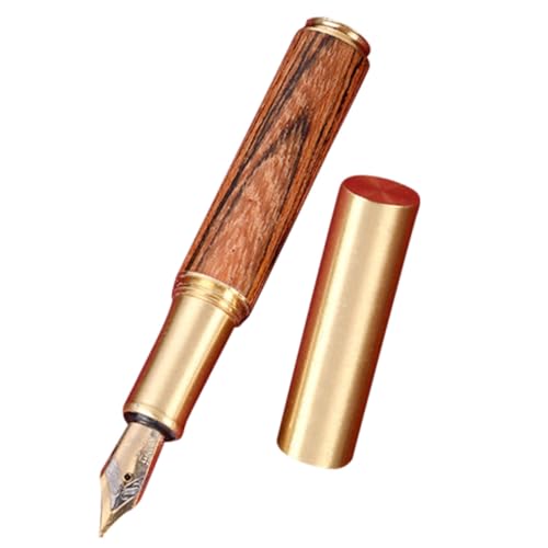 jojofuny Kleiner Vintage Füllfederhalter aus Messing Tragbarer Mini Kalligrafiestift mit Deckel Langlebig und Vielseitig für Schule Büro Unterschriften und Geschenke für Mädchen und jojofuny Kleiner Vintage Füllfederhalter aus Messing Tragbarer Mini Kalligrafiestift mit Deckel Langlebig und Vielseitig für Schule Büro Unterschriften und Geschenke für Mädchen und von jojofuny