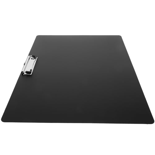 jojofuny Klemmbrett aus Dickem Kunststoff Horizontaler Clip Pad für Zeichnungen und Schreiben für Büro Schule und Zuhause Schwarz von jojofuny