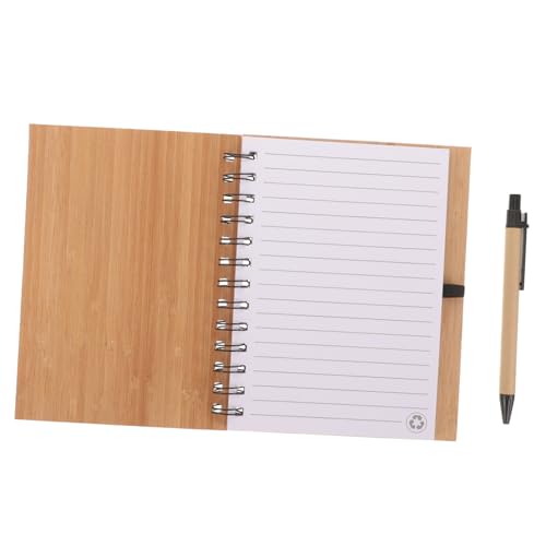 jojofuny Kompaktes Notizbuch mit Bambuscover Kleines Notizpad für Büro und Schule Wochenplaner und Memo Organizer für Studenten Lehrer Effiziente Tages und Wochenplanung von jojofuny