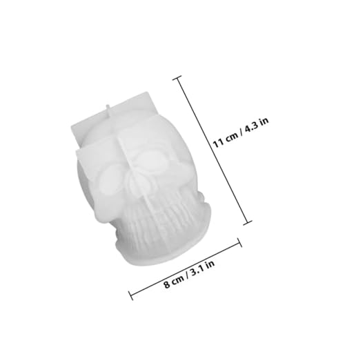 jojofuny Kreative Silikon Totenkopf Kerzenform Halloween DIY Gießform Langlebig Hitzebeständig für Epoxidharz Seife Wachs Gießen Multifunktional für Bastler von jojofuny
