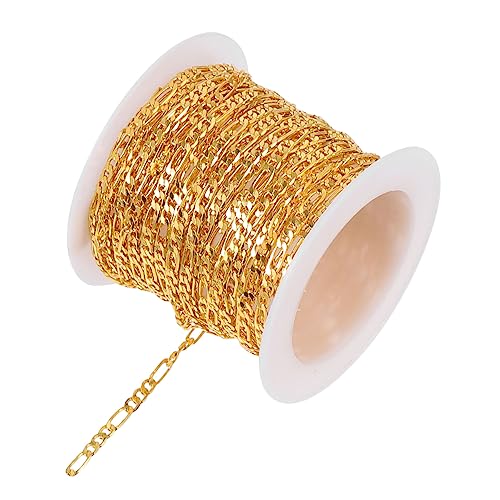 jojofuny Kupferkette Breit Doppelseitig Polierte Flache Schmuckkette Halbfertige DIY Halskettenkette für Schmuckherstellung Langlebiges Material Glatte Oberfläche Goldfarben jojofuny Kupferkette Breit Doppelseitig Polierte Flache Schmuckkette Halbfertige DIY Halskettenkette für Schmuckherstellung Langlebiges Material Glatte Oberfläche Goldfarben von jojofuny