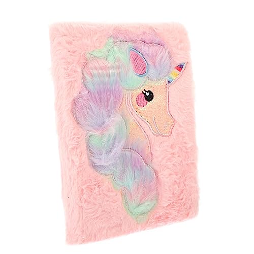 jojofuny Kuscheliges Einhorn Notizbuch für Plüsch Tagebuch für Schule und Freizeit für Schüler Kreative Ideen und Persönliche Notizen Rosa Cartoon Design Leicht und Tragbar Perfektes für von jojofuny