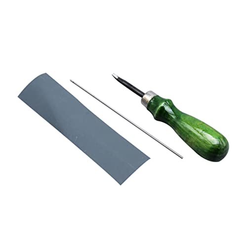 jojofuny Leder Edger Werkzeugset mit Grünem Griff Kantenfräser für Diy Lederhandwerk Präzises Schneiden und Abziehen für Heimwerker und Fachleute von jojofuny