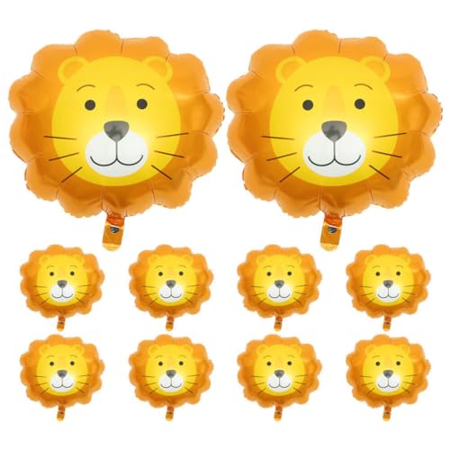 jojofuny Entzückende Löwenförmige Folienballons 10 Stück Dekorative Ballons für Geburtstag jojofuny Entzückende Löwenförmige Folienballons 10 Stück Dekorative Ballons für Geburtstag von jojofuny