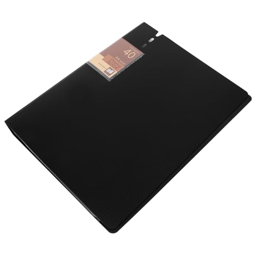 jojofuny Mappe Portfolio-ordner Für Kunstwerke Dateiordner-organizer Binder Kunststoffhüllen Folio-dokument-organizer Dokumenten-organizer-folio Bindeseitenschutz Ordnerhüllen Black Plastik von jojofuny