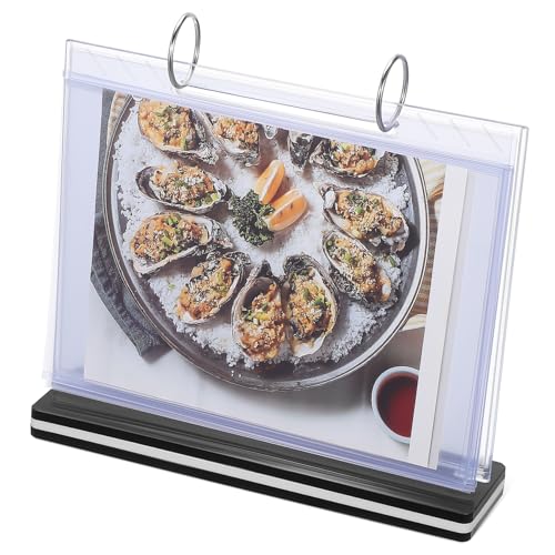 jojofuny Menükartenhalter aus Mehrseitiger Flip Displayständer für Fotos und Werbung Stabiler Tischaufsteller für Restaurants und Geschäfte von jojofuny