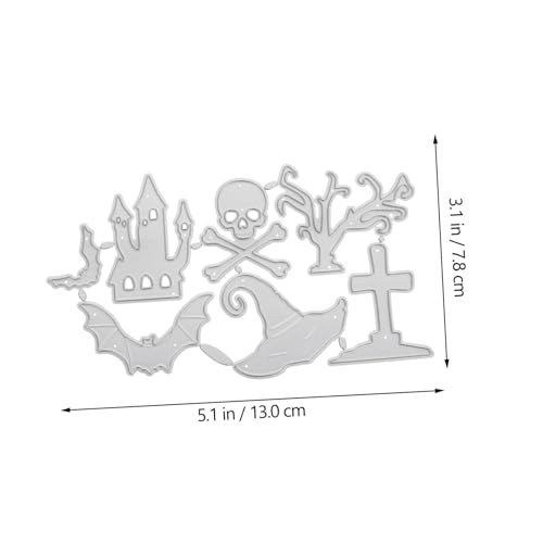 jojofuny Metal Cutting Dies Stencil Halloween Motiv DIY Prägevorlage Carbonstahl Stanzformen für Scrapbooking Karten Basteln Langlebig Präzise Schnittfest von jojofuny