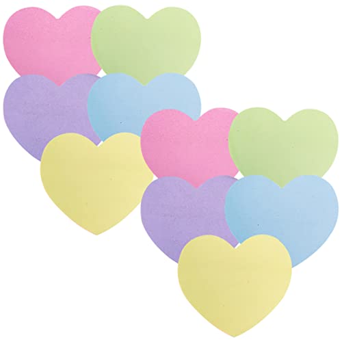 jojofuny Mini Haftnotizen Herzform Bunte Selbstklebende Notizblöcke für Büro und Haushalt Praktische Memo Pads mit Niedlichem Design von Gedanken und Plänen von jojofuny