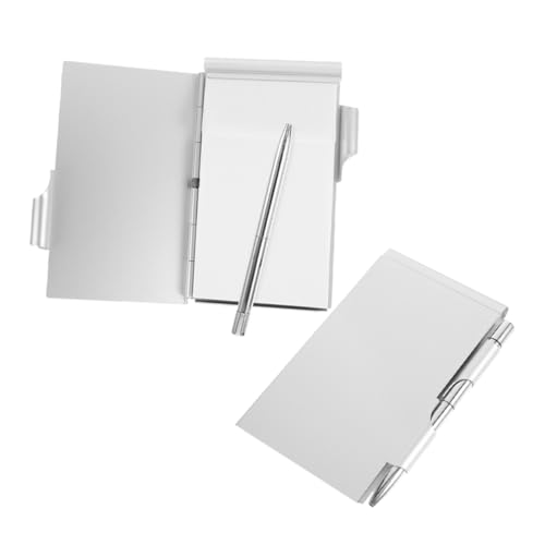 jojofuny Mini Notizbuch aus Aluminium mit Stift Anpassbares und Langlebiges Notizbuch Teiliges für Bürobedarf Reisen und Schule mit Austauschbaren von jojofuny
