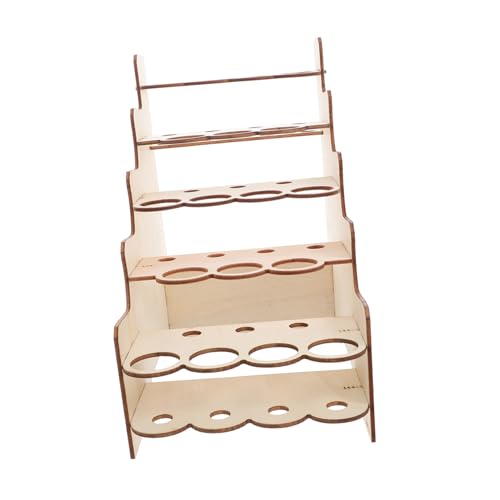 jojofuny Multilagiger Holz-aufbewahrungsständer für Malutensilien Verstellbarer DIY Pinsel Farbflaschenhalter Kompatibel mit Pinseln Farb Pigmenttuben Organisierter Arbeitsbereich für von jojofuny