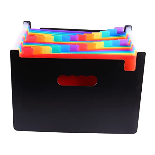 jojofuny Multilayer Dokumentenordner Praktischer Regenbogen Accordion Organizer Faltbarer und Aktenordner für Büro Schule und Zuhause Effizienter Dokumentensortierer von jojofuny