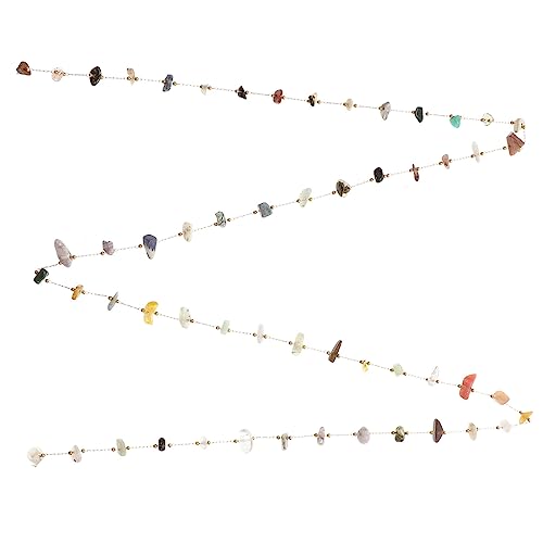 jojofuny Natürliche Steinperlen Kette für DIY Schmuckherstellung Bunte Kristallperlen für Ohrringe Armbänder und Bastelprojekte von jojofuny