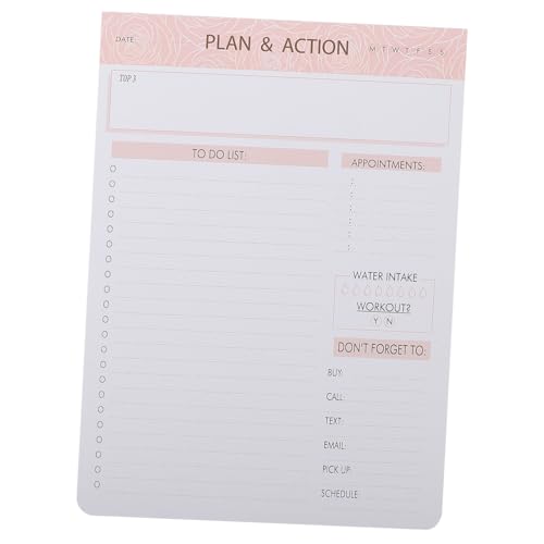 jojofuny Notizblock Abreißbar Notizbuch für Büro und Schule Buch mit Multifunktionalem Design Planung und Organisation Papiermaterial von jojofuny