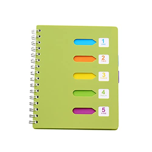 jojofuny Notizbuch mit Dickem Spiralbindung Grün für Studenten Tagebuch Notizen für Schule und Reisen Vielseitig Einsetzbar als Notizheft und Scrapbook von jojofuny