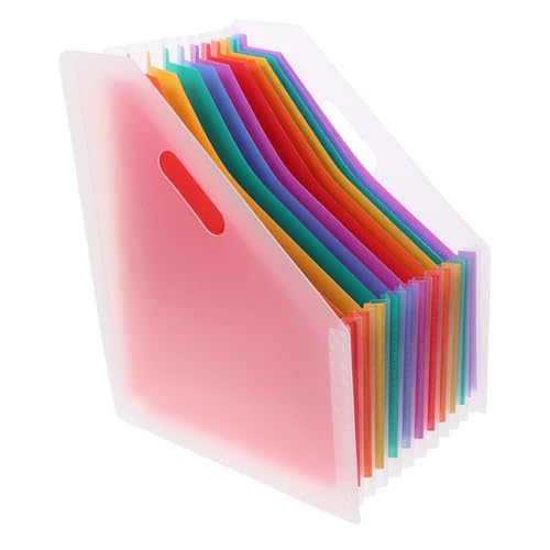 jojofuny Ordner Organpaket Desktop Akkordeon-dateiordner-organizer Veranstalter Faltbar Farbig Schreibtisch Lagerung Office-datei-organizer Tragbar Akkordeon-ordner-organizer Tasche Weiß Pp von jojofuny
