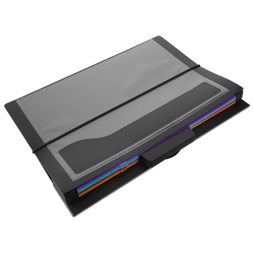 jojofuny Ordner Speicherpaket Organizer Für Hängende Wandordner Tasche Veranstalter Büro Hängeregistraturhalter Datei Office-dokumentenordner Ordner-organizer Aus Papier Plastik Schwarz von jojofuny
