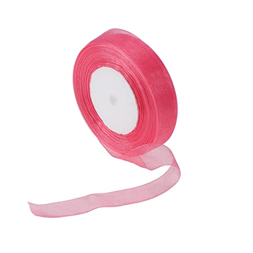 jojofuny Organza Band Wassermelone Rot Hochwertiges Geschenkband für Hochzeit Partydekoration Bastelprojekte Elegantes Glattes und Glänzendes Design von jojofuny