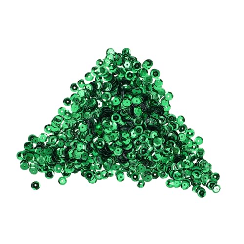 jojofuny Pailletten DIY Bastelmaterial Kleidung verzieren Nähen Schüttgut Schmuck DIY-Material Kreis machen Loch Kleidungsstück DIY -Handwerk lose kleiden Patch runden Plastik Green von jojofuny
