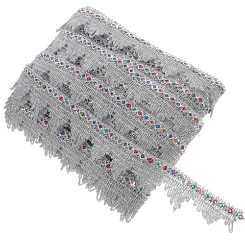 jojofuny Paillettennetzspitze Verschönerung dekorativ Perlen Dekoration sticken Stickerei Kleidung trimmen Gardinenleiste nähen geflochtener Besatz DIY -Kleidung Wickelband Polyester Silber jojofuny Paillettennetzspitze Verschönerung dekorativ Perlen Dekoration sticken Stickerei Kleidung trimmen Gardinenleiste nähen geflochtener Besatz DIY -Kleidung Wickelband Polyester Silber von jojofuny