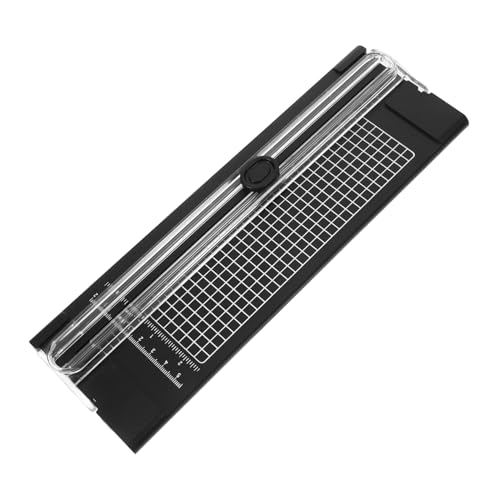 jojofuny Papierschneider Schneidewerkzeug für Fotos Schneidemaschine für Bastelarbeiten Schneidewerkzeug für Scrapbooking Papierhacker Präzisions-Papierkantenschneider Plastik Black von jojofuny
