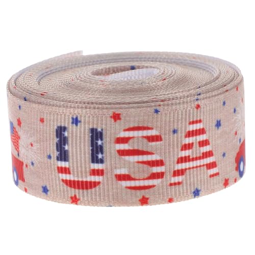 jojofuny Patriotisches Diy-band mit Auto-motiv Lang Breit Schleifenband für Unabhängigkeitstag Geschenkverpackung Partydekoration Haar Bekleidungsaccessoire von jojofuny