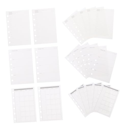 jojofuny Planer Nachfüllpapier Tägliche Wöchentliche Monatliche Einlagen Ringbuch Kompatibel Refill Paper Dickes Papier Nachfüllbare Planerblätter für Notizbuch Journal Organizer von jojofuny