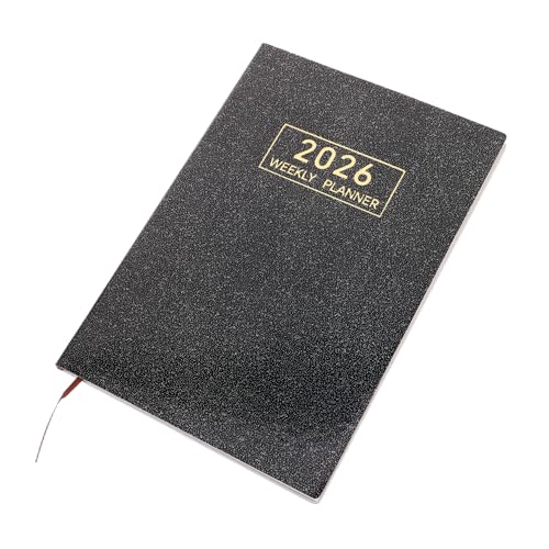 jojofuny Planer Notizbuch mit PU Cover Monats Wochen und Monatskalender Tragbarer Englischer Terminplaner für Effizientes Zeitmanagement für Berufstätige Studenten und Unternehmer jojofuny Planer Notizbuch mit PU Cover Monats Wochen und Monatskalender Tragbarer Englischer Terminplaner für Effizientes Zeitmanagement für Berufstätige Studenten und Unternehmer von jojofuny