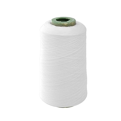 jojofuny Polyester Nähgarn für Overlocking Weißes Nähmaschinenfaden für Maschinenstickerei Stricken Nähen Starke Reißfeste Spule für Kunsthandwerk Professionelle von jojofuny