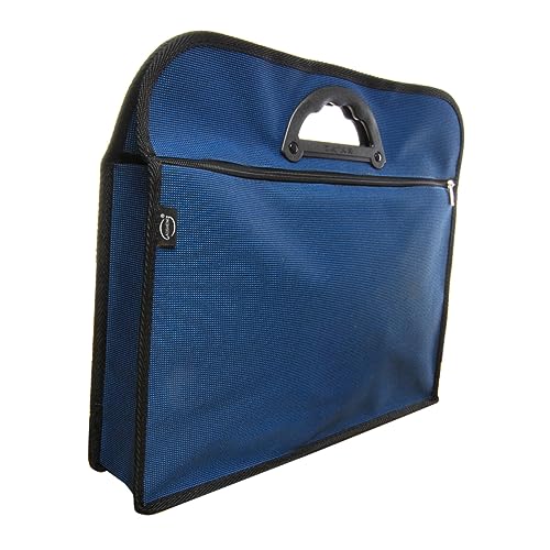 jojofuny Portable Wasserdichte Oxford Dokumententasche Für Unterlagen Organizer Mit Reißverschluss Ergonomischer Tragegriff Dunkelblau Für Schule Und Büro von jojofuny