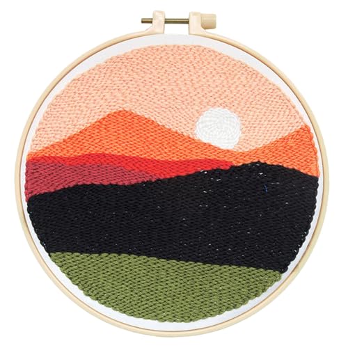 jojofuny Punch Needle für Anfänger Diy Stickerei Kit mit Verstellbarer Stanznadel Stickrahmen und Material für Wunderschöne Landschaftsmuster für Handarbeiten und Dekorationen jojofuny Punch Needle für Anfänger Diy Stickerei Kit mit Verstellbarer Stanznadel Stickrahmen und Material für Wunderschöne Landschaftsmuster für Handarbeiten und Dekorationen von jojofuny