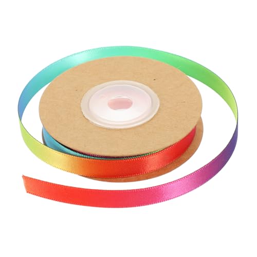 jojofuny Regenbogen Geschenkband Breit Farbverlauf DIY Band für Bastelarbeiten Geschenkkarton Dekoration Schleifenband für Hochzeit Party Geburtstag von jojofuny