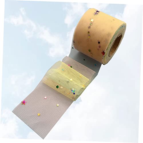 jojofuny Regenbogen Tüllband mit Stern und Mond Pailletten Leichtes DIY Netzband für Kopfschmuck Kleidung und Geschenkdekoration Modisches Bastelzubehör in Hellem Gelb jojofuny Regenbogen Tüllband mit Stern und Mond Pailletten Leichtes DIY Netzband für Kopfschmuck Kleidung und Geschenkdekoration Modisches Bastelzubehör in Hellem Gelb von jojofuny