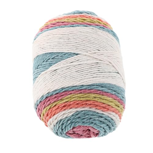 jojofuny Regenbogenfarbenes Baumwollgarn Fach Weiches Handstrickgarn für Anfänger Vielseitig für Schals Decken Kissen und Taschen zur Haut für Diy Strickprojekte jojofuny Regenbogenfarbenes Baumwollgarn Fach Weiches Handstrickgarn für Anfänger Vielseitig für Schals Decken Kissen und Taschen zur Haut für Diy Strickprojekte von jojofuny
