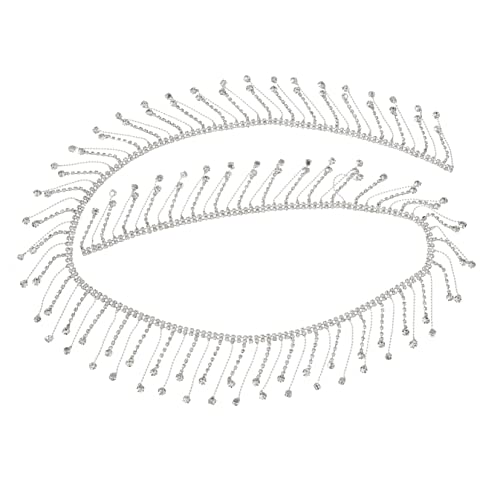 jojofuny Rhinestone Quaste Kette Strapazierfähige Strass für Modeaccessoires Diy Kleidung Taschen und Dekoration Multifunktionale Langlebige Bastelmaterialien von jojofuny