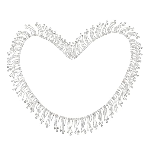 jojofuny Rhinestone Quaste Kette Strass Dekorative Kette für Kleidung Diy Bastelzubehör Tragbar und Leicht für Tanz und Besondere Anlässe Silberne Fransen für Einen Eleganten Look jojofuny Rhinestone Quaste Kette Strass Dekorative Kette für Kleidung Diy Bastelzubehör Tragbar und Leicht für Tanz und Besondere Anlässe Silberne Fransen für Einen Eleganten Look von jojofuny