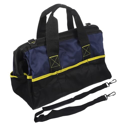 jojofuny Robuste Oxford Werkzeugtasche mit Weitem Öffnungsdesign Tragbare Aufbewahrungstasche aus Strapazierfähigem Oxfordstoff Multifunktionaler Organizer für Schraubendreher Zangen und jojofuny Robuste Oxford Werkzeugtasche mit Weitem Öffnungsdesign Tragbare Aufbewahrungstasche aus Strapazierfähigem Oxfordstoff Multifunktionaler Organizer für Schraubendreher Zangen und von jojofuny