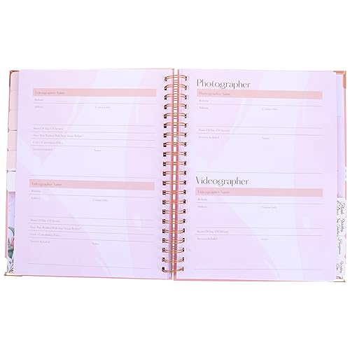 jojofuny Romantisches Hochzeitsnotizbuch Tragbarer Hochzeitsplaner für Braut Erinnerungen für Verlobungen Vielseitig Einsetzbar Langlebig und Wiederverwendbar von jojofuny