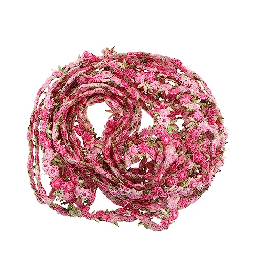 jojofuny Rosen Spitzenborte für Hochzeitsdekoration DIY Blumenband Lichtrot Vielseitiges Nähzubehör für Bastelprojekte und Festlichkeiten von jojofuny