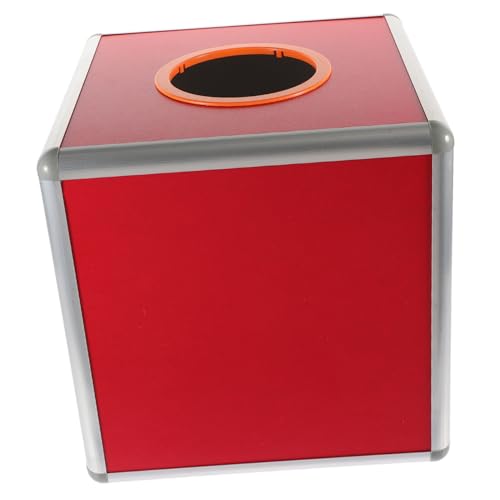 jojofuny Rote Aluminiumauslosungsbox Mittel Multifunktionaler Spenden -behälter für Jahrestreffen Büroveranstaltungen Partybedarf Zufällige Farbe von jojofuny