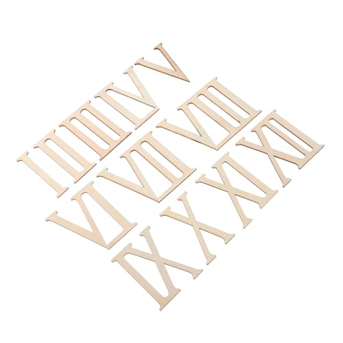 jojofuny Sätze Holzchips Mit Römischen Ziffern Halskette Mit Römischen Ziffern Wanddekoration Geführte Uhr Wohnkultur Digitale Uhren Dekorationen Uhr Gesicht Anzeige Anlage Modern Girlande von jojofuny
